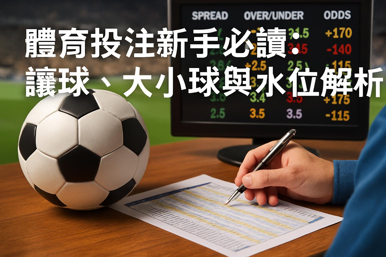 讓球、大小球與水位的體育投注入門