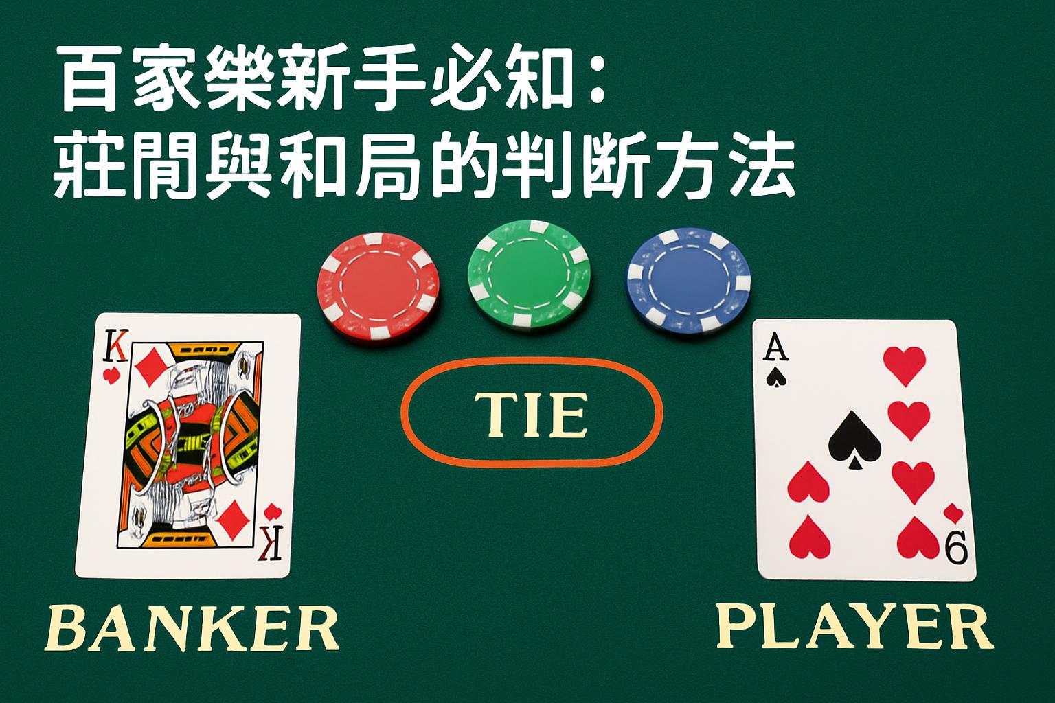 百家樂新手必知:莊閒與和局的判斷方法