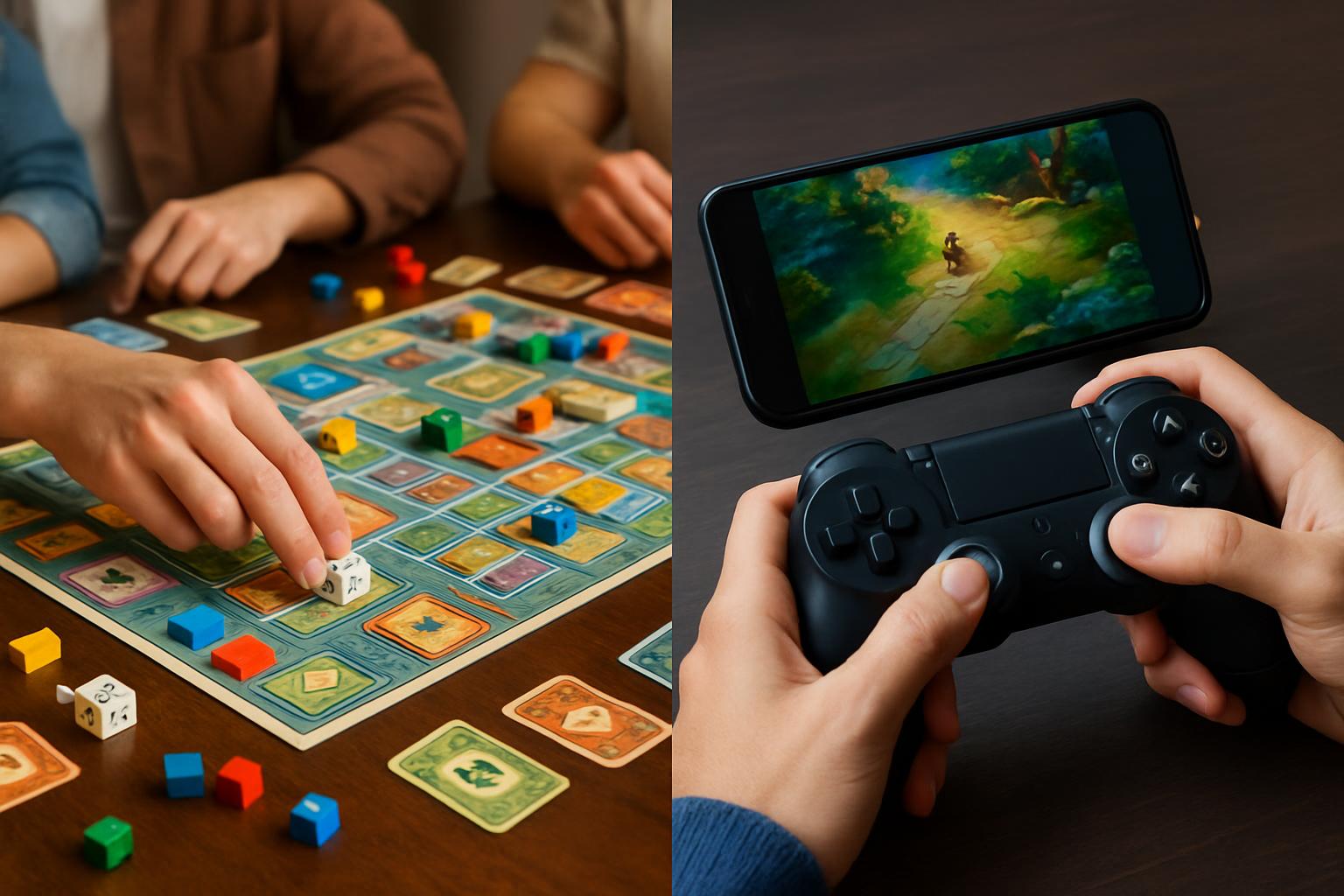 桌面遊戲與電子遊戲：互動感、節奏與學習成本的比較