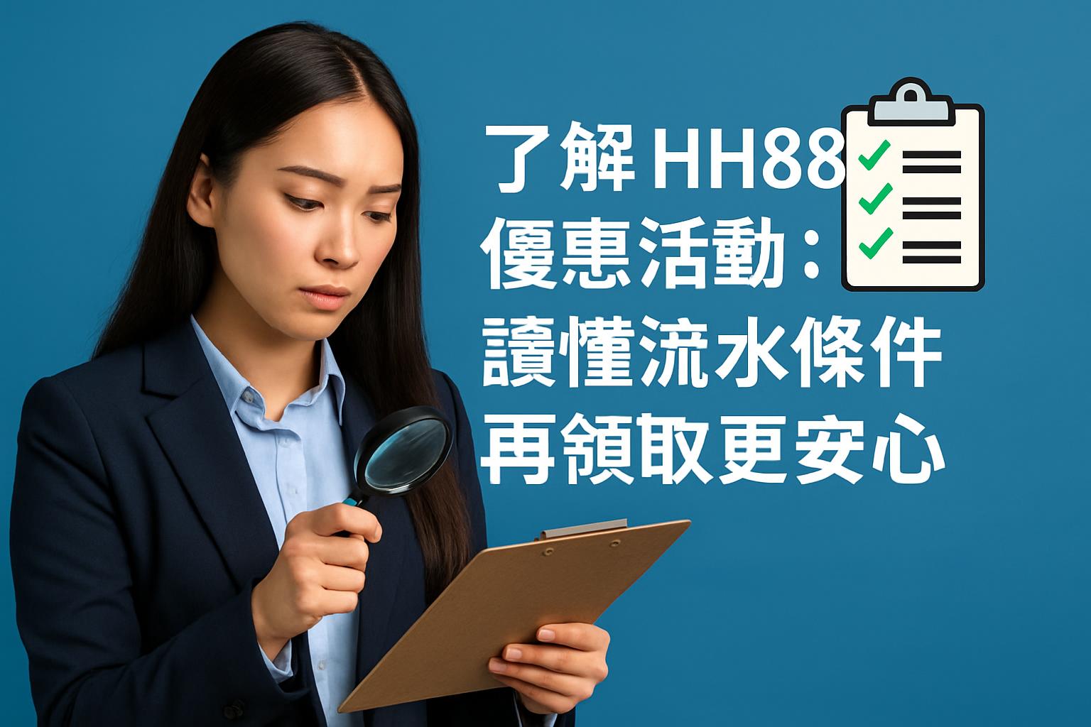 了解 HH88 優惠活動:讀懂流水條件再領取更安心